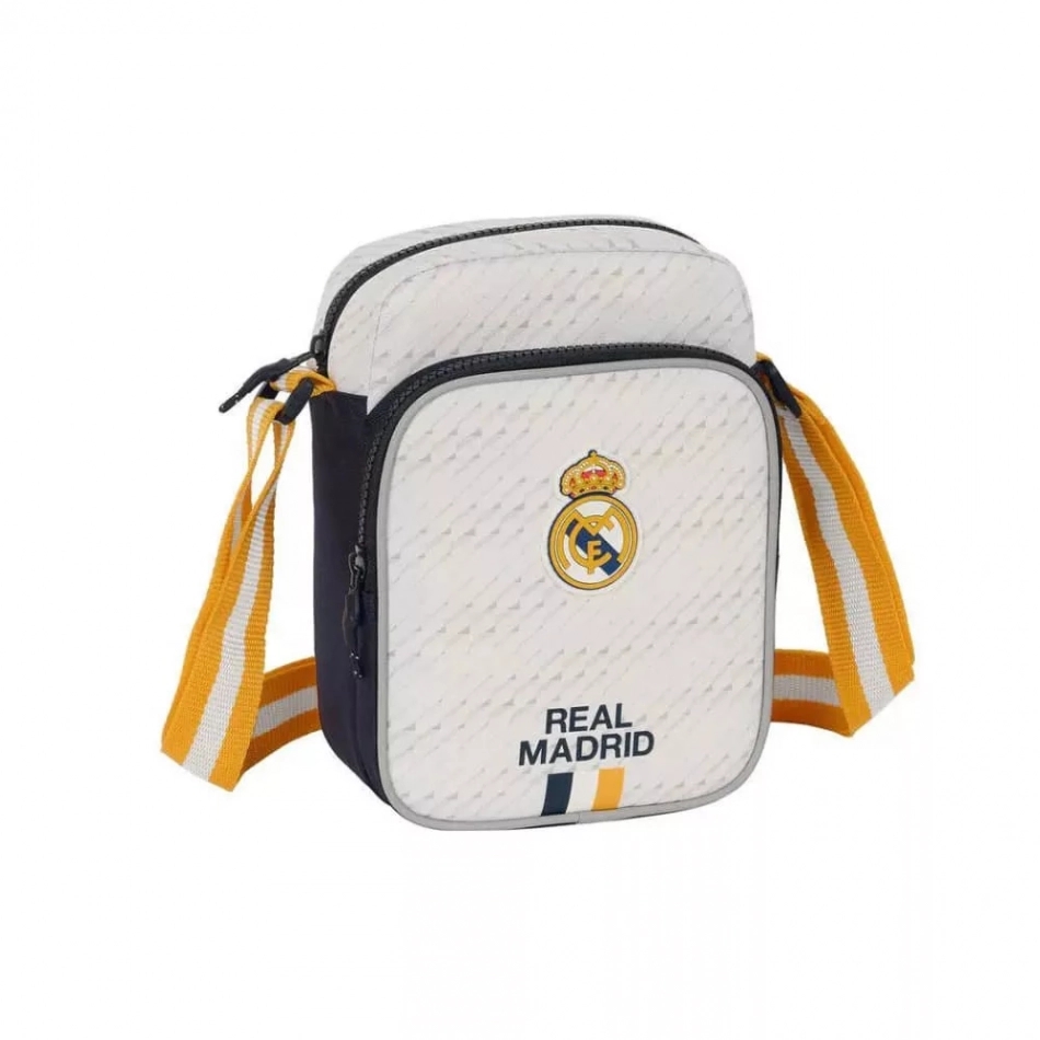 Real Madrid oldaltáska közepes fehér-arany demo